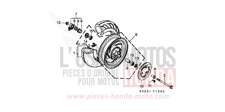 VORDERRAD von CB1300 Super Bold'or ABS CASSIS RED METALLIC (R217) von 1998